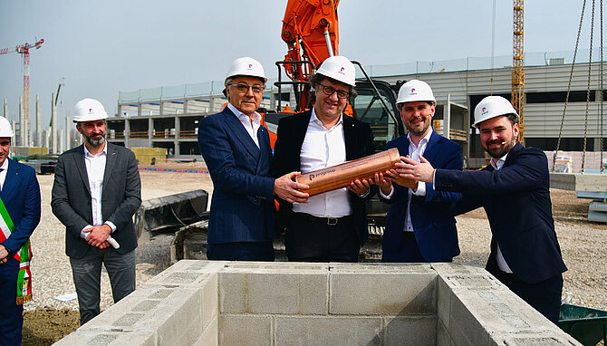 Foundation stone laid for Progroup’s new corrugated sheetfeeder plant in Italy